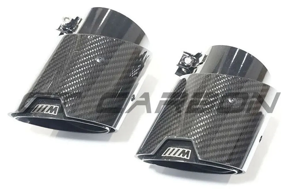 Chrome Stainless Steel Carbon Fiber Muffler Exhaust Tip For Bmw M2 M3 Chrome Stainless Steel Carbon Fiber Muffler Exhaust Tip For Bmw M2 M3