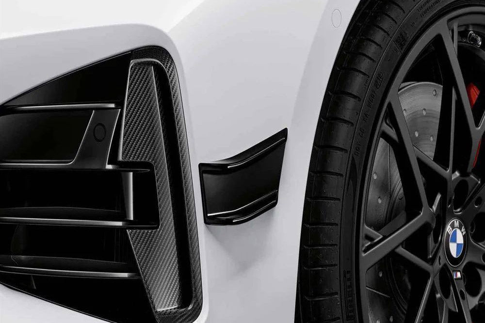 Genuine BMW G22 & G23 Gloss Black Front Bumper Aero Flicks