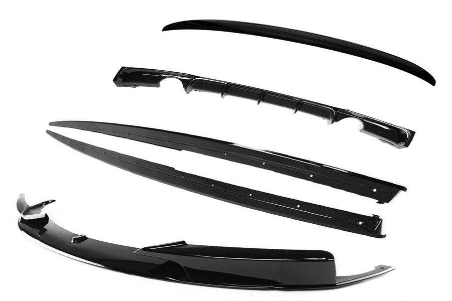 BMW 3 SERIES F30 GLOSS BLACK FULL KIT (DUAL EXHAUST) - MP STYLE - BLAK BY CT CARBON