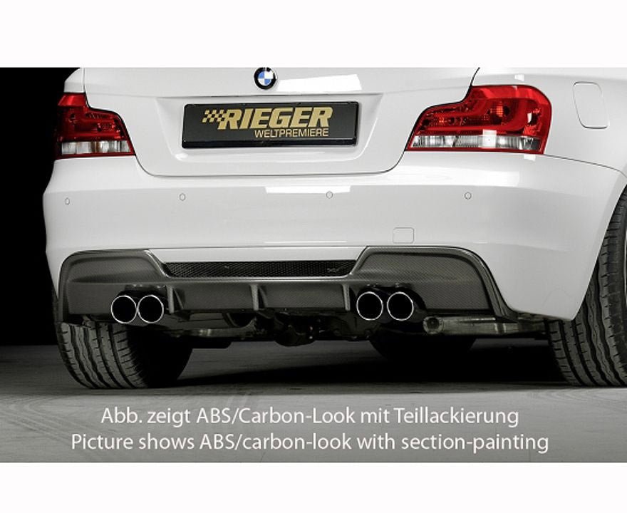 E82, E88 Rieger carbon look rear diffuser - quad exit