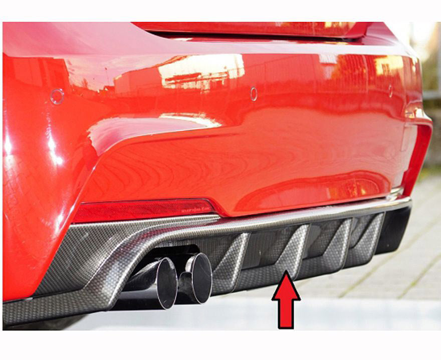F30, F31 Rieger rear diffuser carbon look