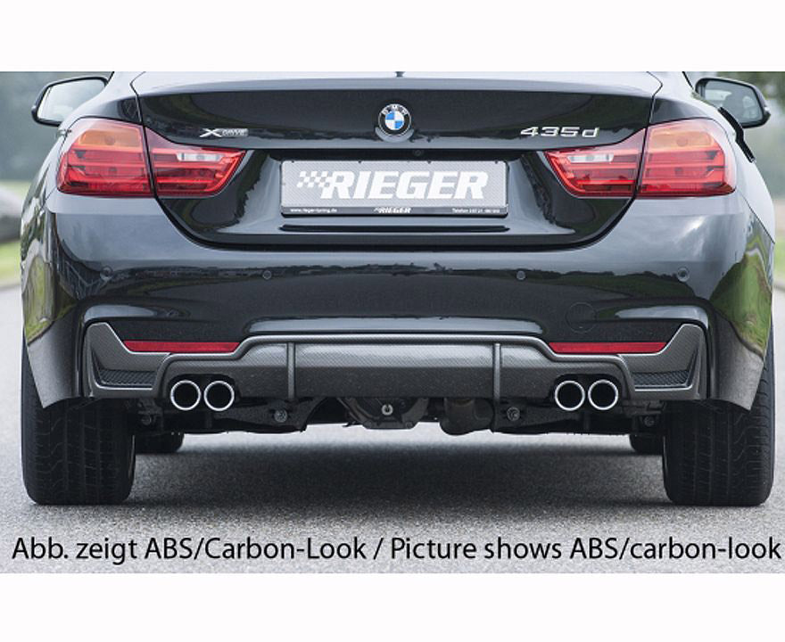 F32, F33 and F36 Rieger Carbon look rear diffuser with quad outlets