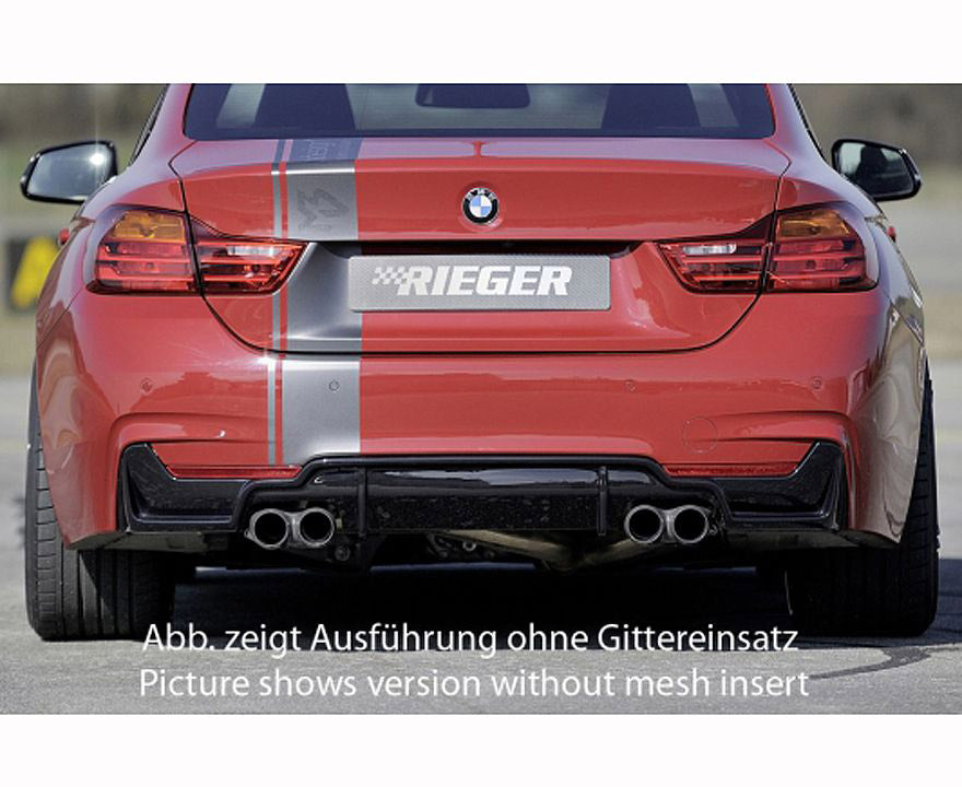 F32, F33 and F36 Rieger rear diffuser with quad outlets