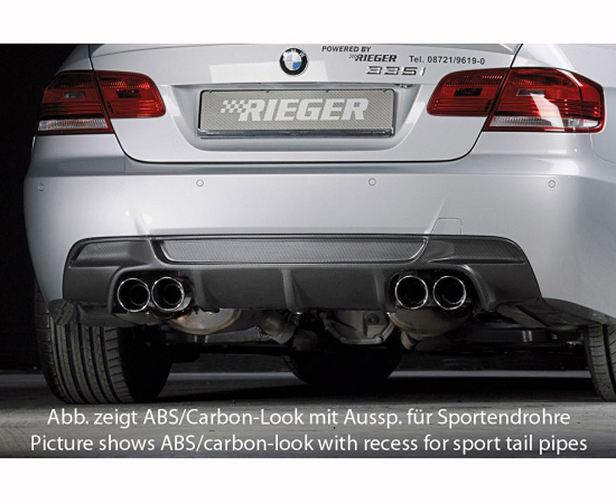 E92, E93 Rieger carbon look quad rear diffuser