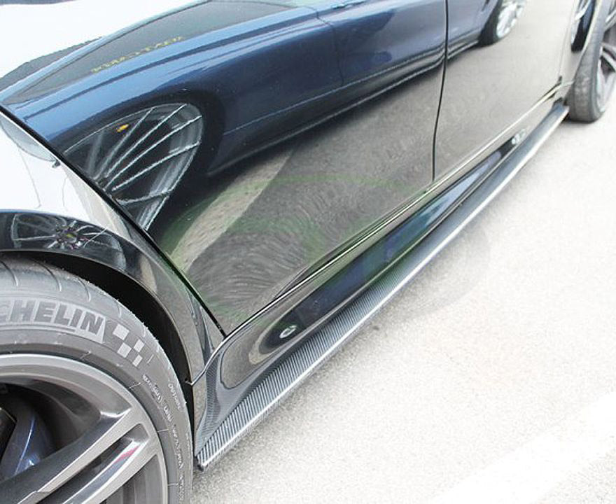 MStyle performance carbon side skirt splitters for F80 M3