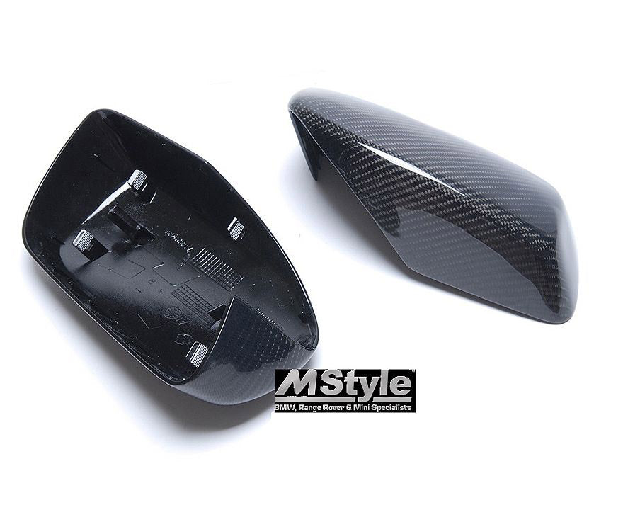 Carbon fibre mirror covers, direct replacements for all E60/61 5 series models and E63/64 6 series models