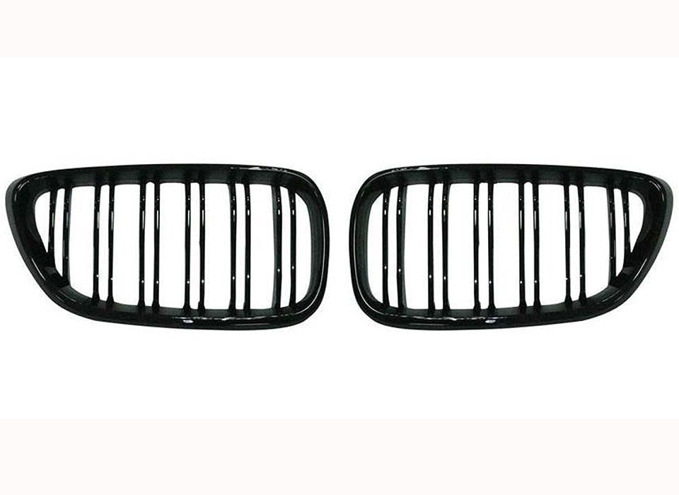 F22 gloss black grille with double grille spokes