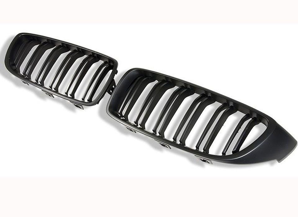 F32/33 and F36 GC Matte black grilles with double grille spokes