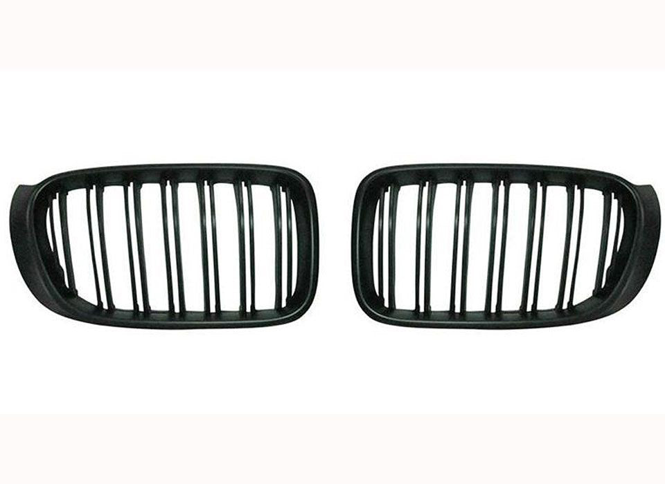 X3 F25 matte black grille set with double grille