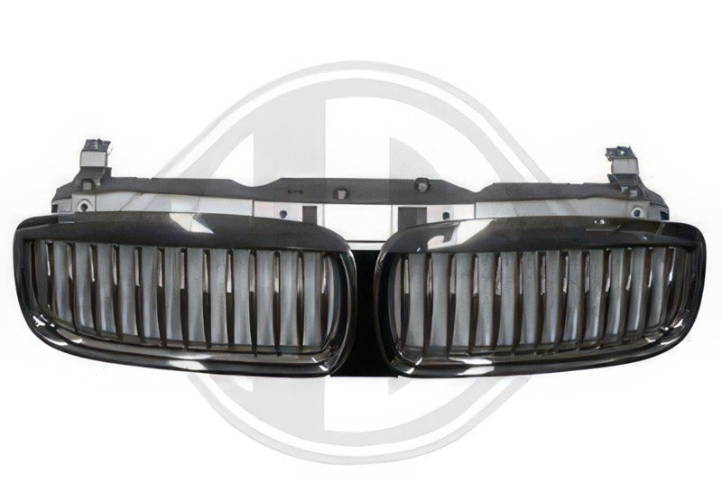 Fully chrome front grilles, wide facelift version - E65