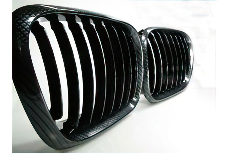 Carbon front kidney grilles for E65