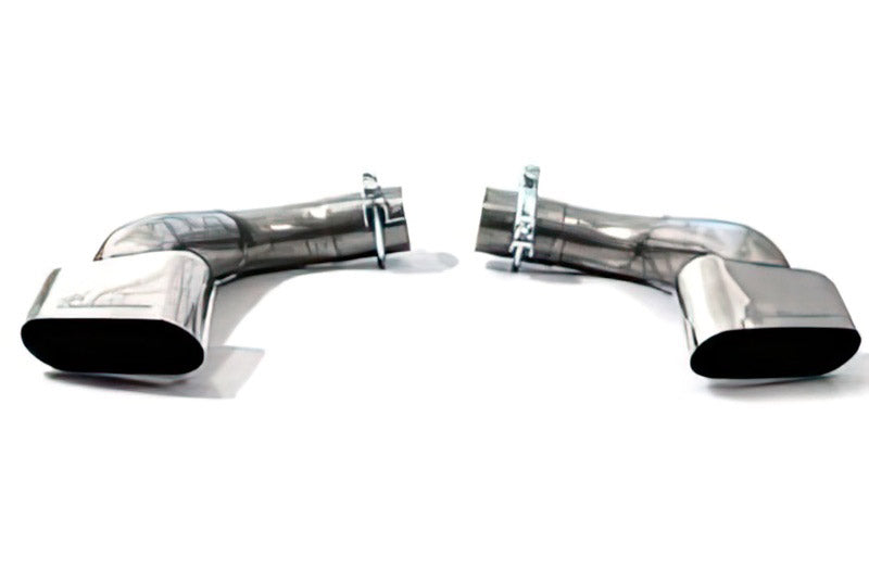 Exhaust trim extensions, 2 x flat oval