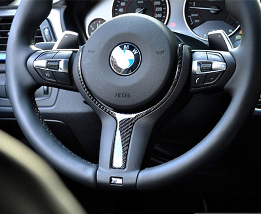 Carbon Fiber M-Sport Steering Wheel Trim - F22 M-Sport | F30/ F31 M-Sport | F32 M-Sport | F06/ F12/ F13 M-Sport | F15 X5 M-Sport