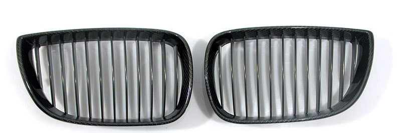 MStyle Carbon Fibre Kidney Grilles for E81 E87 BMW 1 Series