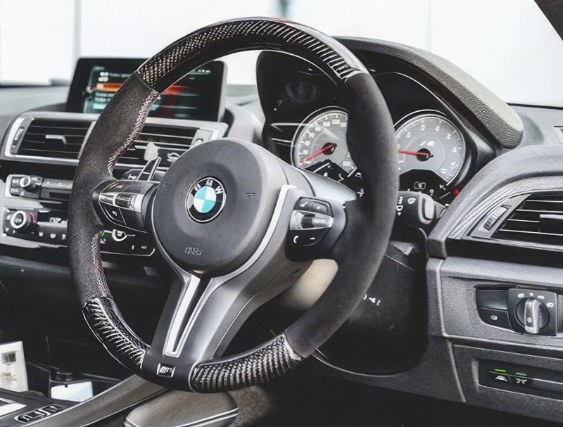Carbon Fibre Steering Wheel w/ Alcantara