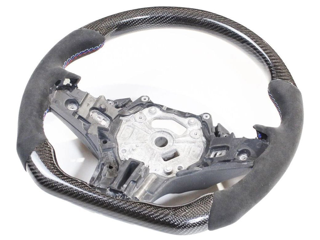 BMW GXX CARBON FIBRE / ALCANTARA FLAT BOTTOM STEERING WHEEL