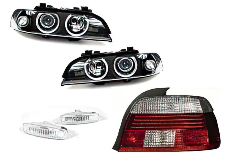 Facelift look conversion - Angel eye Headlamps, clear side repeaters and Celis look rear lamps