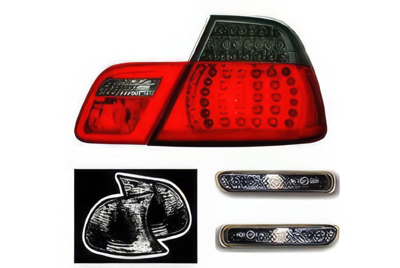 Smoked indicator set. Front, sides and smoked/red LED rear lamps, for convertible