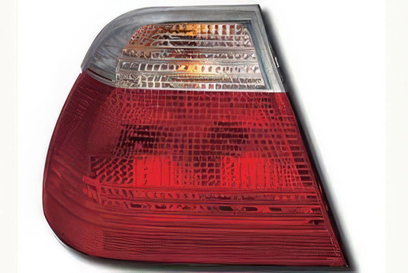 Red and clear rear lamps coupe