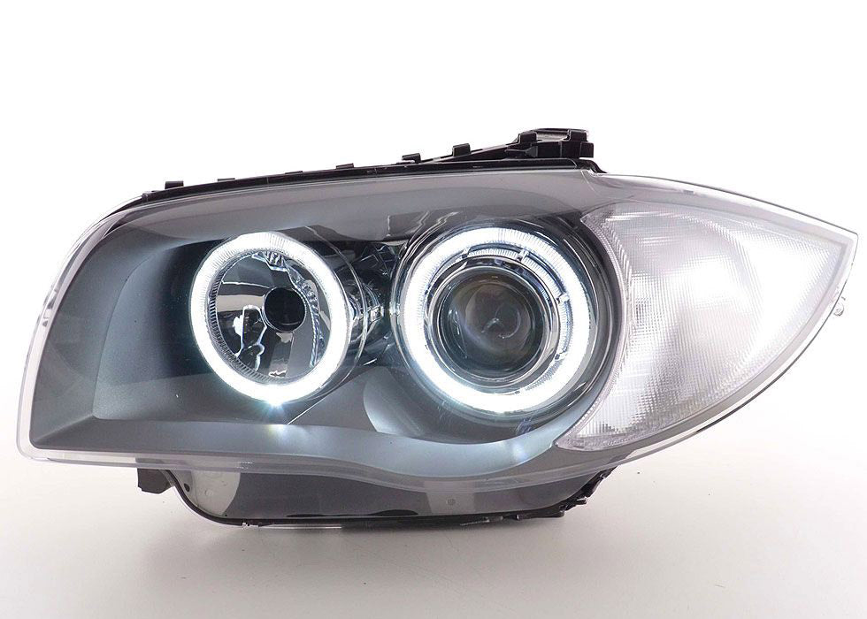 1 Series Depo V2 Headlamps with White Angel Eyes