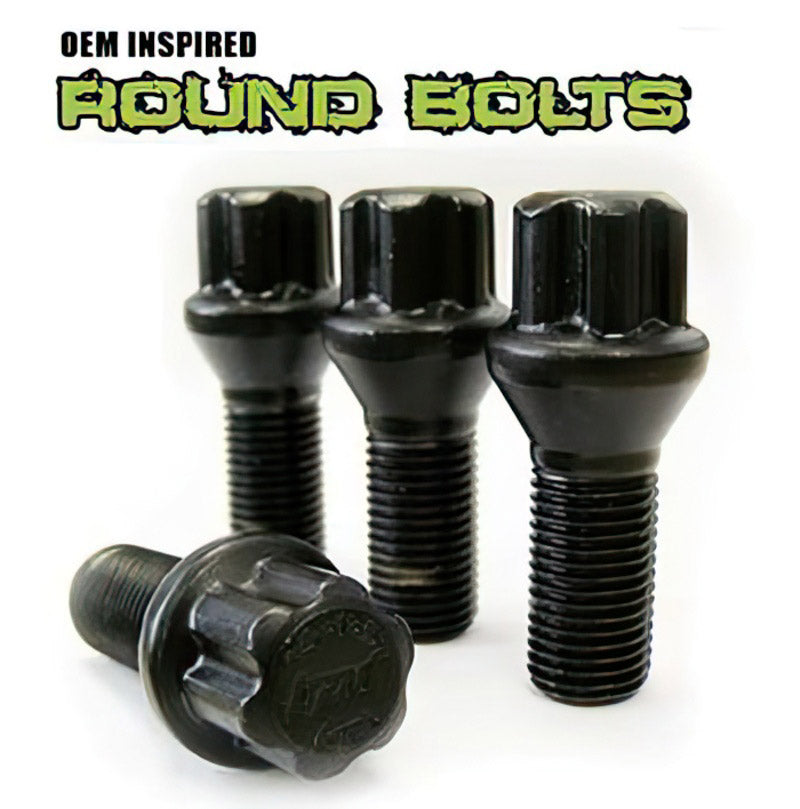 Satin black wheel bolts - Set of 20 with 17mm head