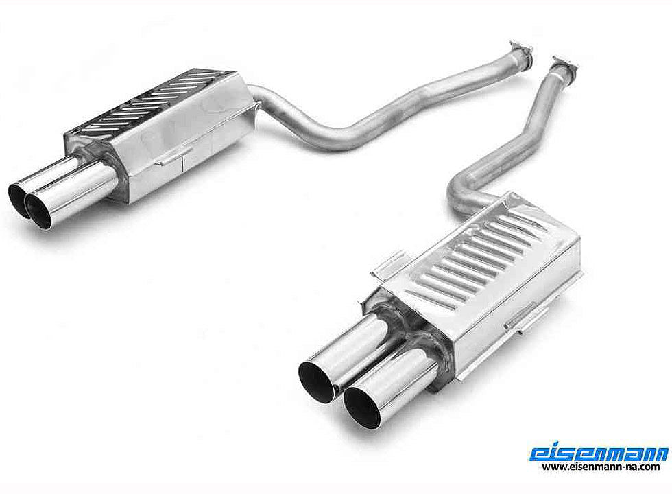 Eisenmann Rear silencer with 4 x 83mm tailpipes for all 850ci M73 engines