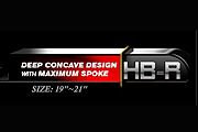 HB-R series, deep concave with maximum spoke length (7 Designs Available)