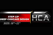 HCA series, stepped lip & deep concave designs (12 Designs available)