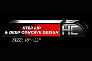 HC series, stepped lip & deep concave designs (14 Designs available)