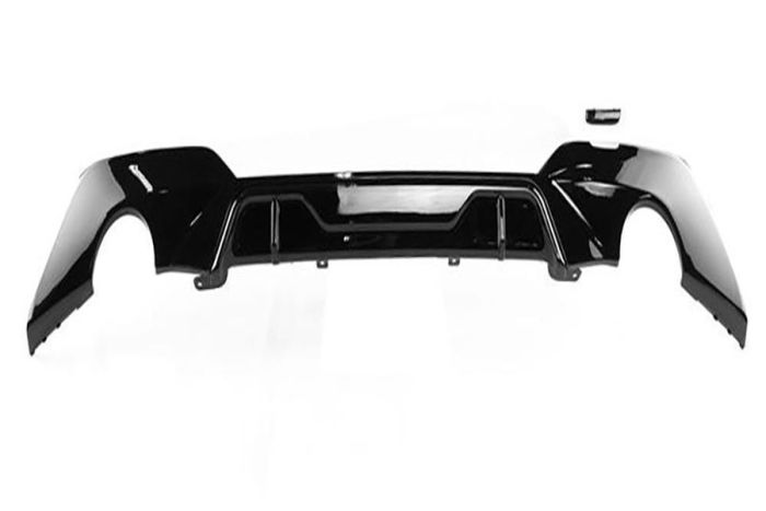 BMW 3 Series G20 GLOSS BLACK ROUND EXHAUST DIFFUSER - MP STYLE - BLAK BY CT CARBON