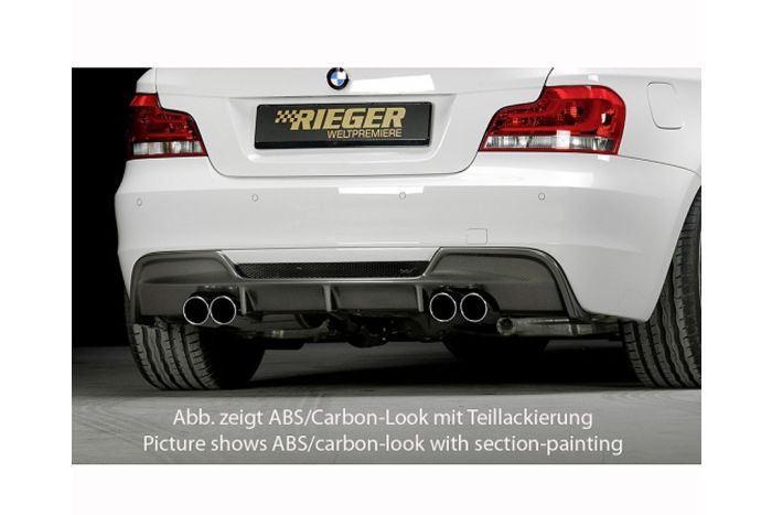E82, E88 Rieger carbon look rear diffuser - quad exit, BMW & Mini, MStyle