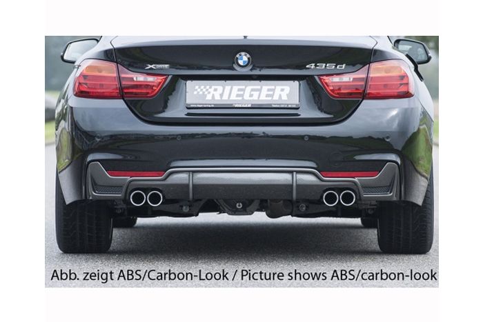 F32, F33 and F36 Rieger Carbon look rear diffuser with quad outlets