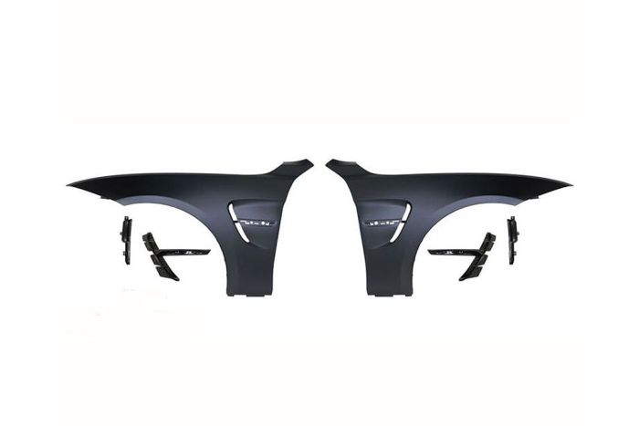 F32, F33 and F36 MStyle ''M'' look front wing set with black intake moudings