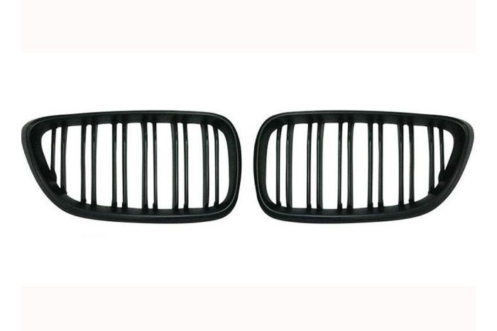 F22 matte black grille with double grille spokes