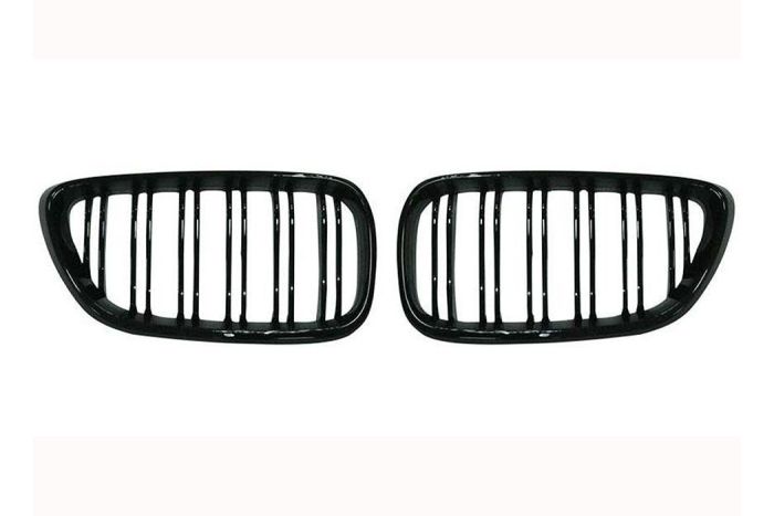 F22 gloss black grille with double grille spokes