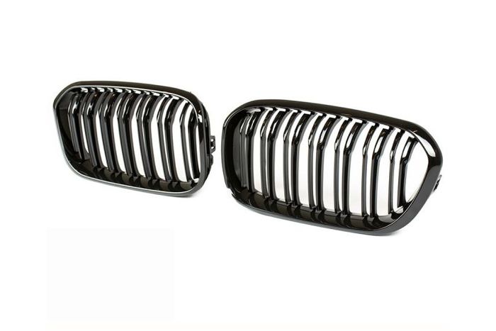 F20/21 LCI gloss black grilles double slat, BMW & Mini