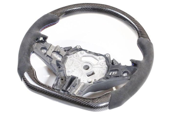 CT596 CT Carbon -bmw gxx carbon fibre / alcantara flat bottom steering wheel