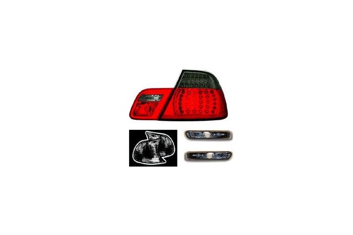 Smoked indicator set. Front, sides and smoked/red LED rear lamps, for coupe