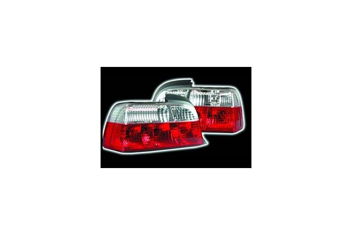 Crystal clear and rear rear lamps, saloon
