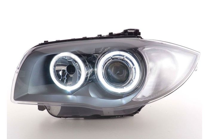 1 Series Depo V2 Headlamps with White Angel Eyes