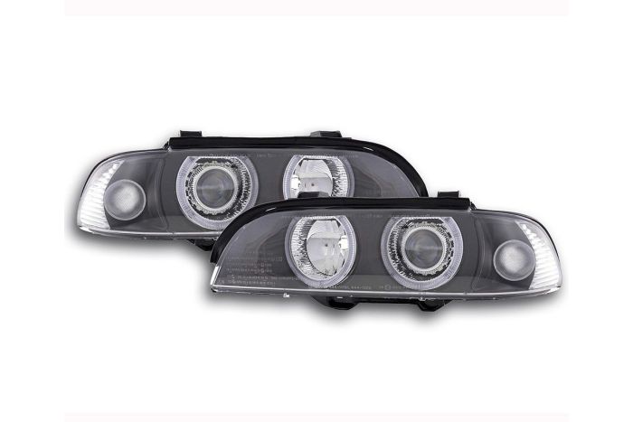 Black angel eye headlamps, for cars with xenon