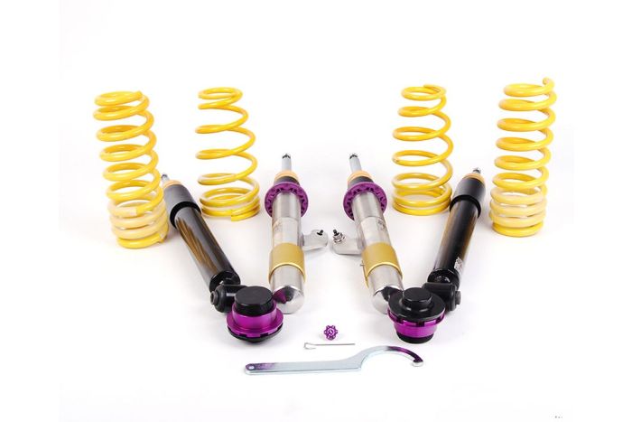 F30 KW V2 coilover kit without electronic damper control, with a front axle load of upto 950kg.