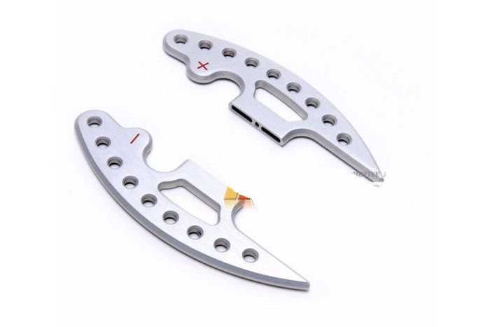 Extended DCT Silver Shifter Paddles W/ Machined Holes- BMW E9X M3, E70 X5M, E71 X6M M-DCT