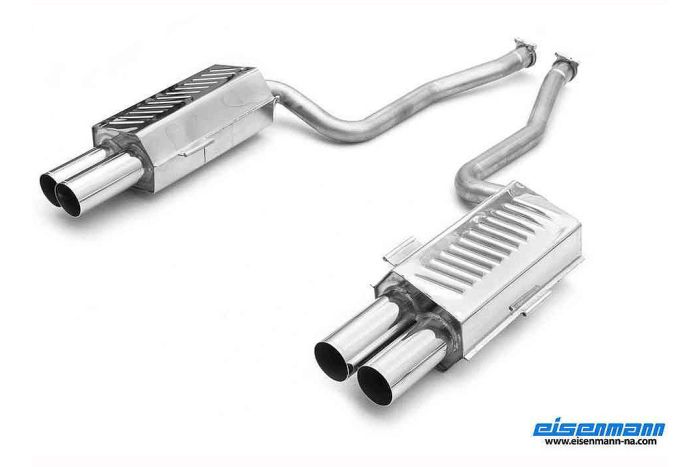Eisenmann Rear silencer with 4 x 83mm tailpipes for all 850ci M73 engines