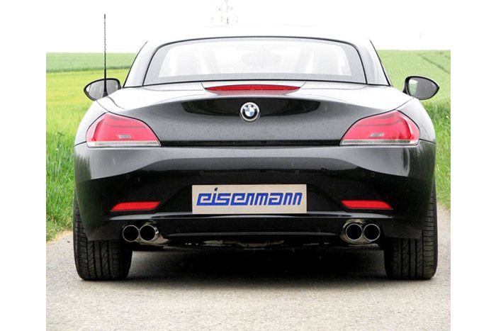 Z4 E89 Eisenmann quad rear exhaust, with 4 x 76 mm tailpipes for all Z4 35i and si models