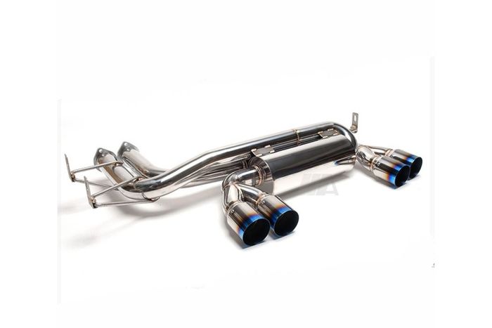 E46 M3 Mstyle stainless steel rear silencer with titanium tailpipes