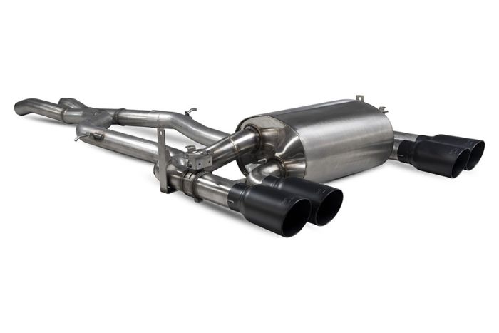 Scorpion Exhaust Non-res Cat-Back System with Elect. valves, Daytona black ceramic tailpipes for F80 M3 / M4 F82 F83