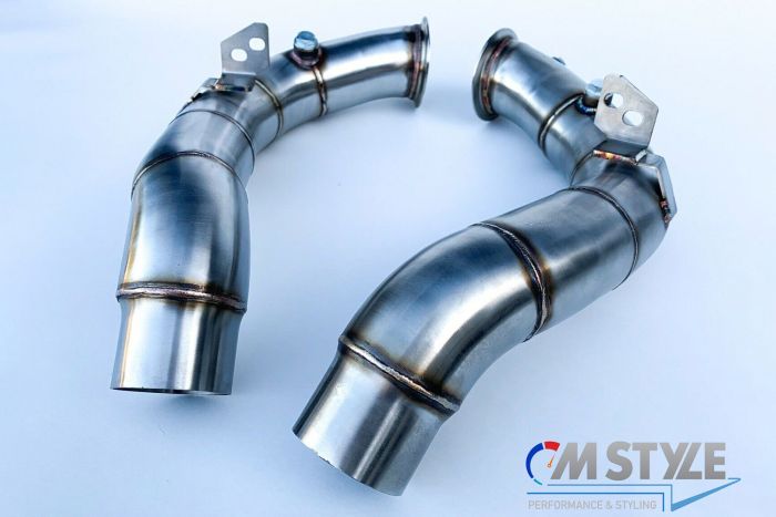 MTC MOTORSPORT BMW F10 M5 F12 M6 STAINLESS STEEL DECAT DOWNPIPES EXHAUST PIPE