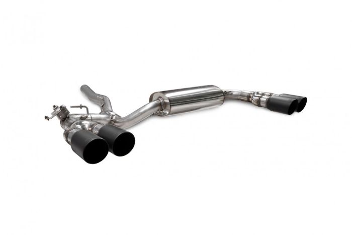 f44 m235i x-drive gpf back exhaust system with electronic valve - daytona ceramic tail pipes 