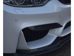 Mstyle carbon front bumper side intake splitter upper fin covers                                              